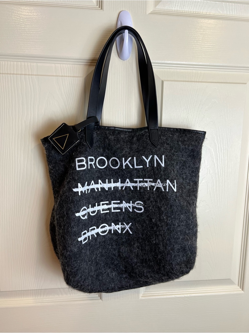 Kelsi Dagger Brooklyn Wool Felt Tote Bag in Charcoal Gray